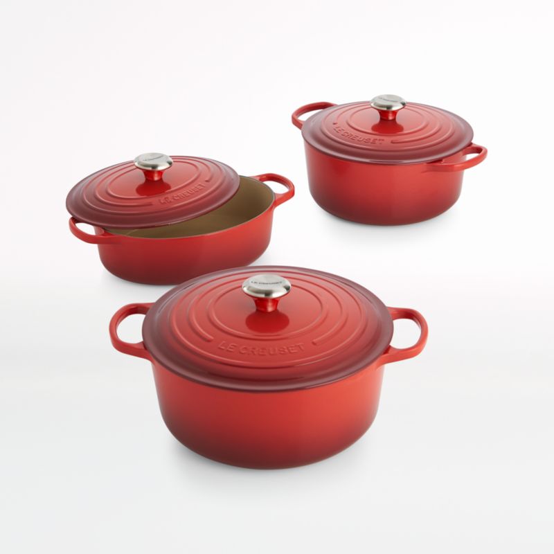 Enamel Coated Dutch Oven with Lid, Red, 9 quart – Richard's Kitchen Store