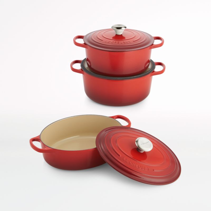 Enamel Coated Dutch Oven with Lid, Red, 9 quart – Richard's Kitchen Store