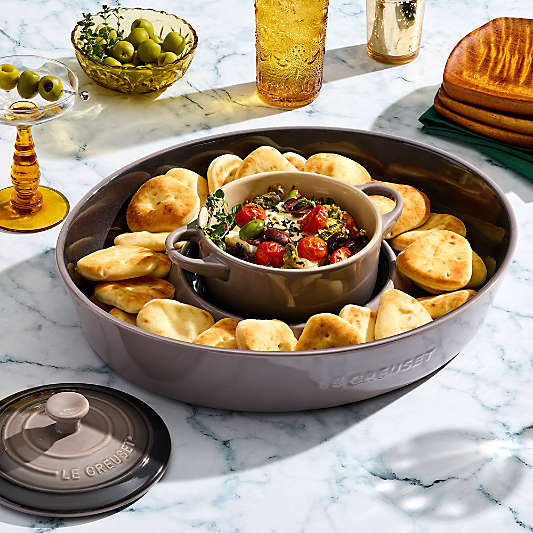 Le Creuset ® Oyster Chip & Dip with 24-oz. Mini Cocotte 2-Piece Set