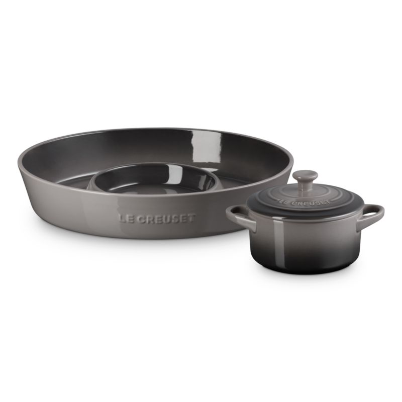 Le Creuset ® Oyster Chip & Dip with 24-oz. Mini Cocotte 2-Piece Set - image 2 of 3