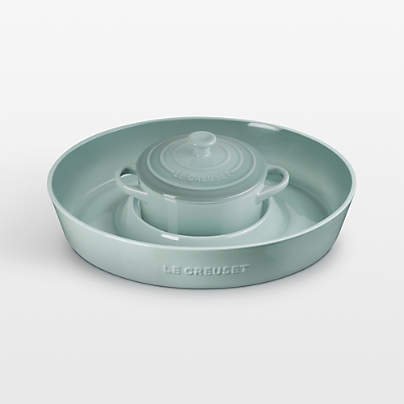 Le Creuset ® Sea Salt Chip & Dip with 24-oz. Mini Cocotte 2-Piece Set