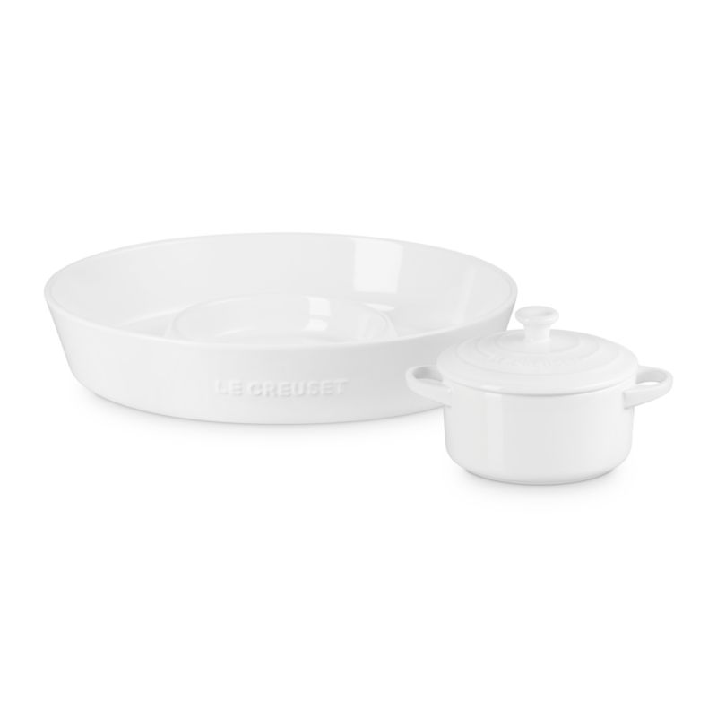 Le Creuset ® White Chip & Dip with 24-oz. Mini Cocotte 2-Piece Set - image 4 of 6