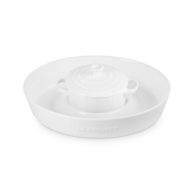 Le Creuset ® White Chip & Dip with 24-oz. Mini Cocotte 2-Piece Set - image 5 of 6