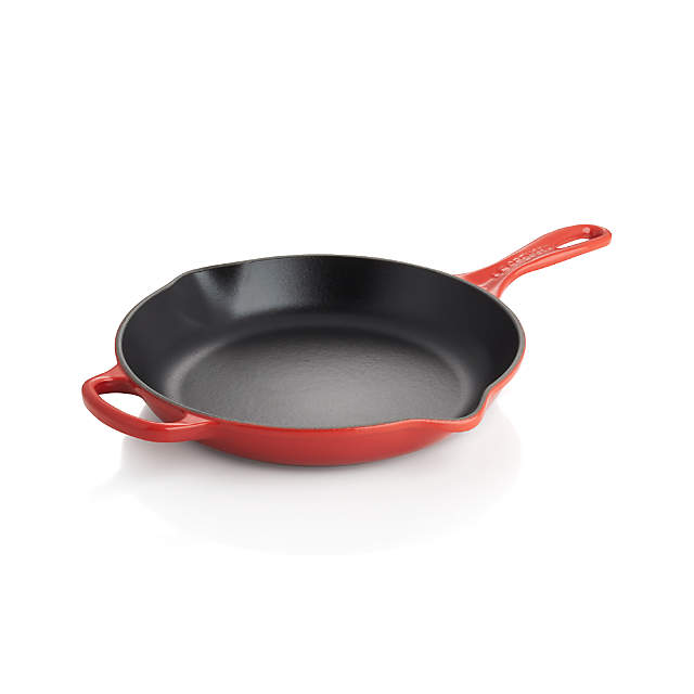 Le Creuset Signature Iron Handle Skillet, 10-1/4-Inch, Cerise (Cherry Red)