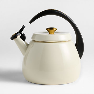 View Le Creuset ® Signature Cloche 2.2-Qt. Cream Whistling Tea Kettle details