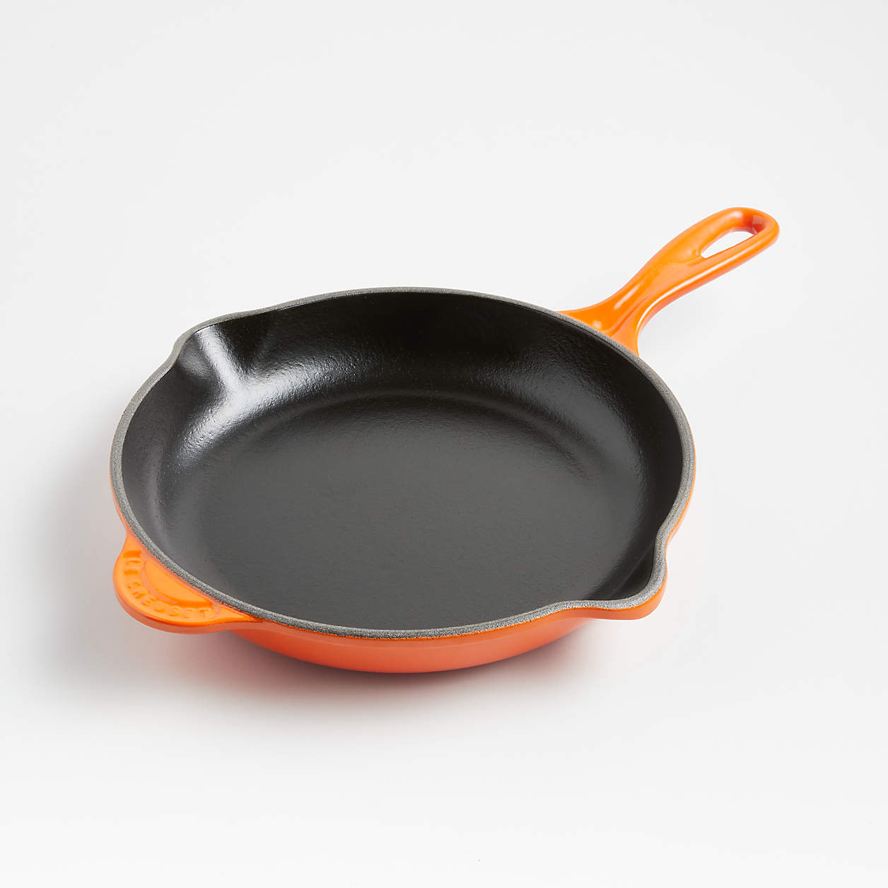 Le Creuset Classic 9" Flame Orange Enameled Cast Iron Skillet + Reviews