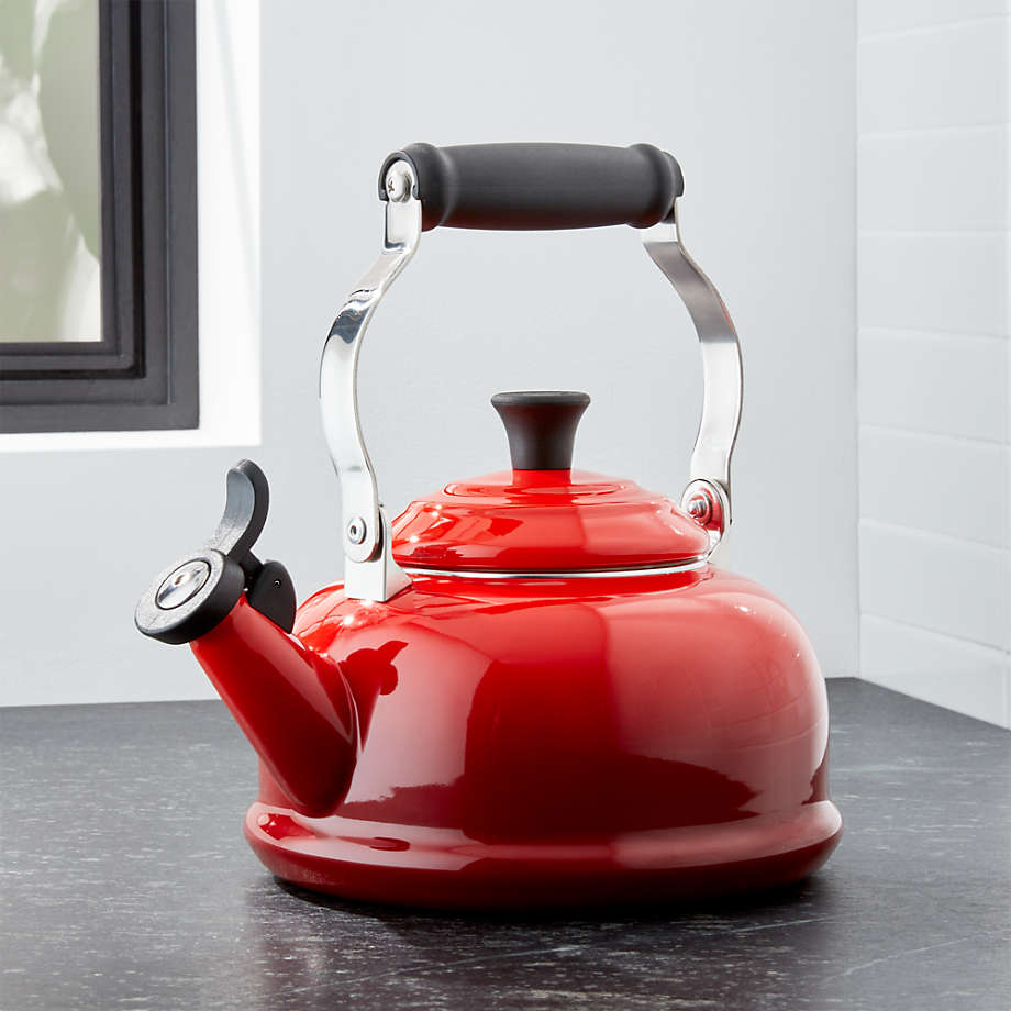 Le Creuset Classic Cerise Red Tea Kettle + Reviews Crate & Barrel