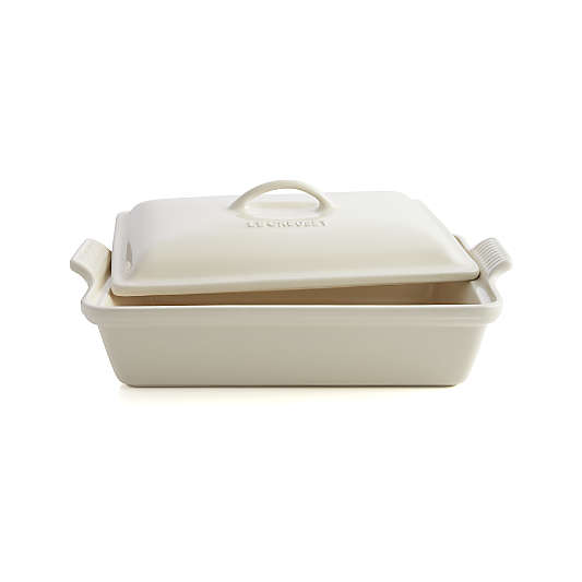 Le Creuset ® Heritage 4-Qt. Cream Rectangular Casserole Dish with Lid