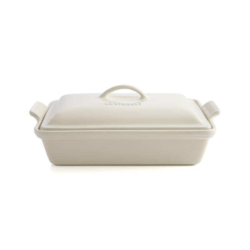 Le Creuset ® Heritage Rectangular Cream Ceramic Baking Dish with Lid - image 5 of 8