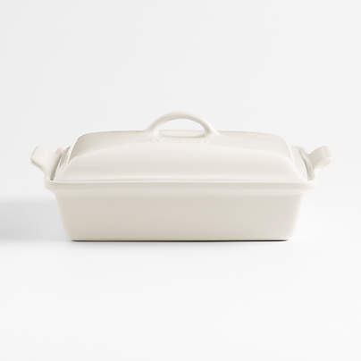 Le Creuset ® Heritage 4-Qt. Cream Rectangular Casserole Dish with Lid