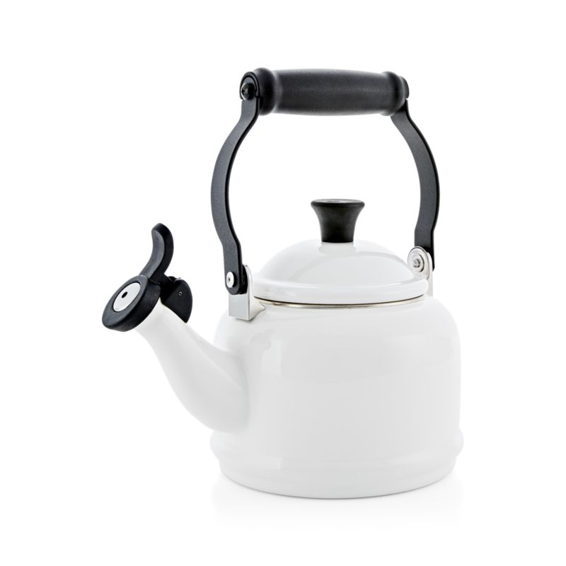 Le Creuset Demi 1.25Qt. White Stovetop Whistling Tea Kettle + Reviews