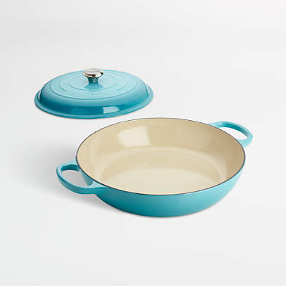 Le Creuset Signature Wide Oval 3.5-Qt. Caribbean Blue Enameled