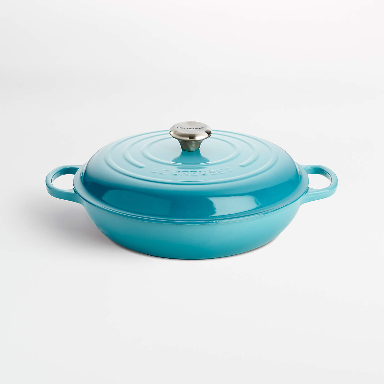 Le Creuset Signature 5Qt. Caribbean Blue Enameled Cast Iron Braiser