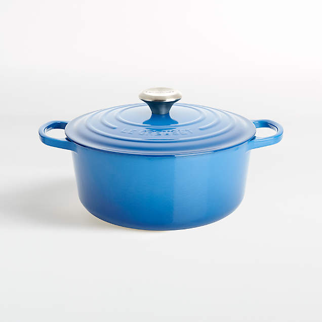 Le Creuset Signature Round 5.5-Qt. Deep Teal Round Dutch Oven with Lid ...