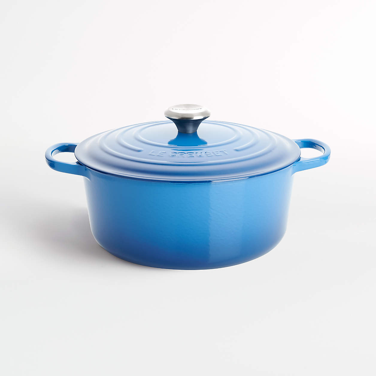 Le Creuset Signature Round 7.25-Qt. Marseille Blue Enameled Cast Iron ...