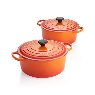 Le Creuset Signature Round Flame Orange Enameled Cast Iron