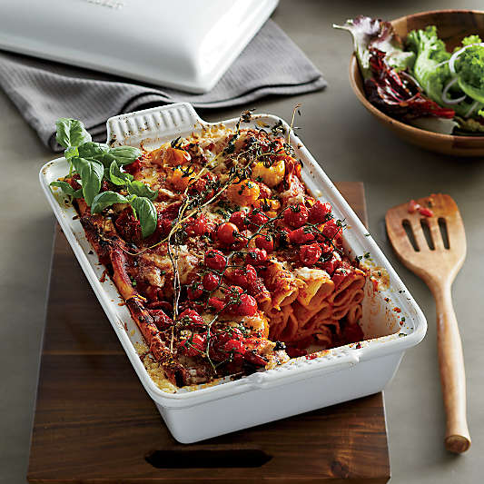 Le Creuset ® Heritage 4-Qt. White Rectangular Casserole Dish with Lid