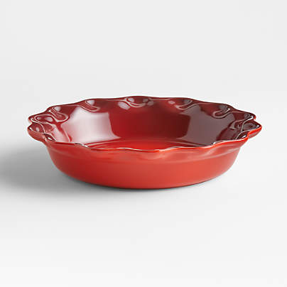 Le Creuset ® Heritage 9" Cerise Ceramic Pie Dish