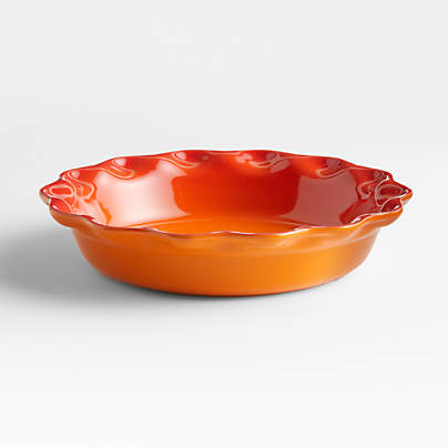 Le Creuset ® Heritage 9" Flame Ceramic Pie Dish