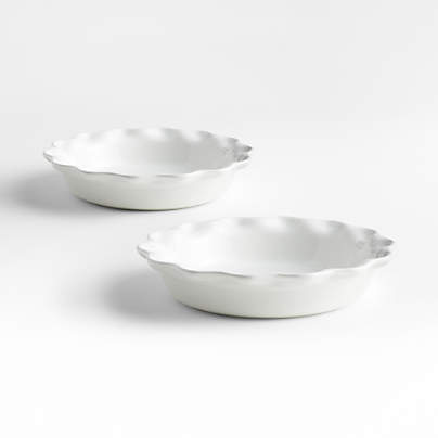Le Creuset ® Heritage 9" White Pie Dishes, Set of 2