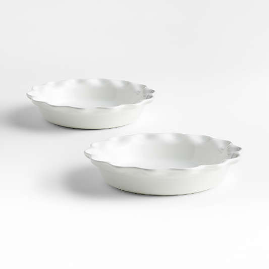 Le Creuset ® Heritage 9" White Pie Dishes, Set of 2