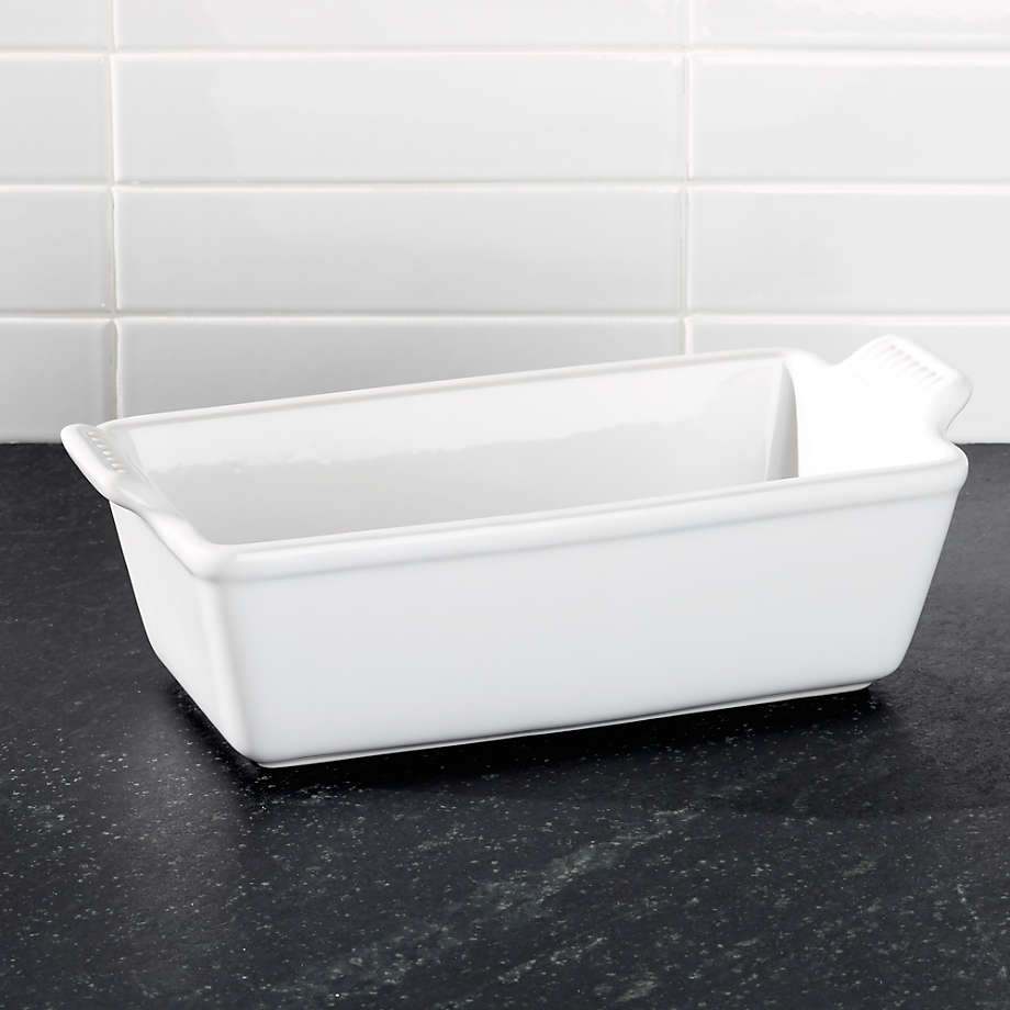 Le Creuset White Loaf Pan + Reviews | Crate & Barrel