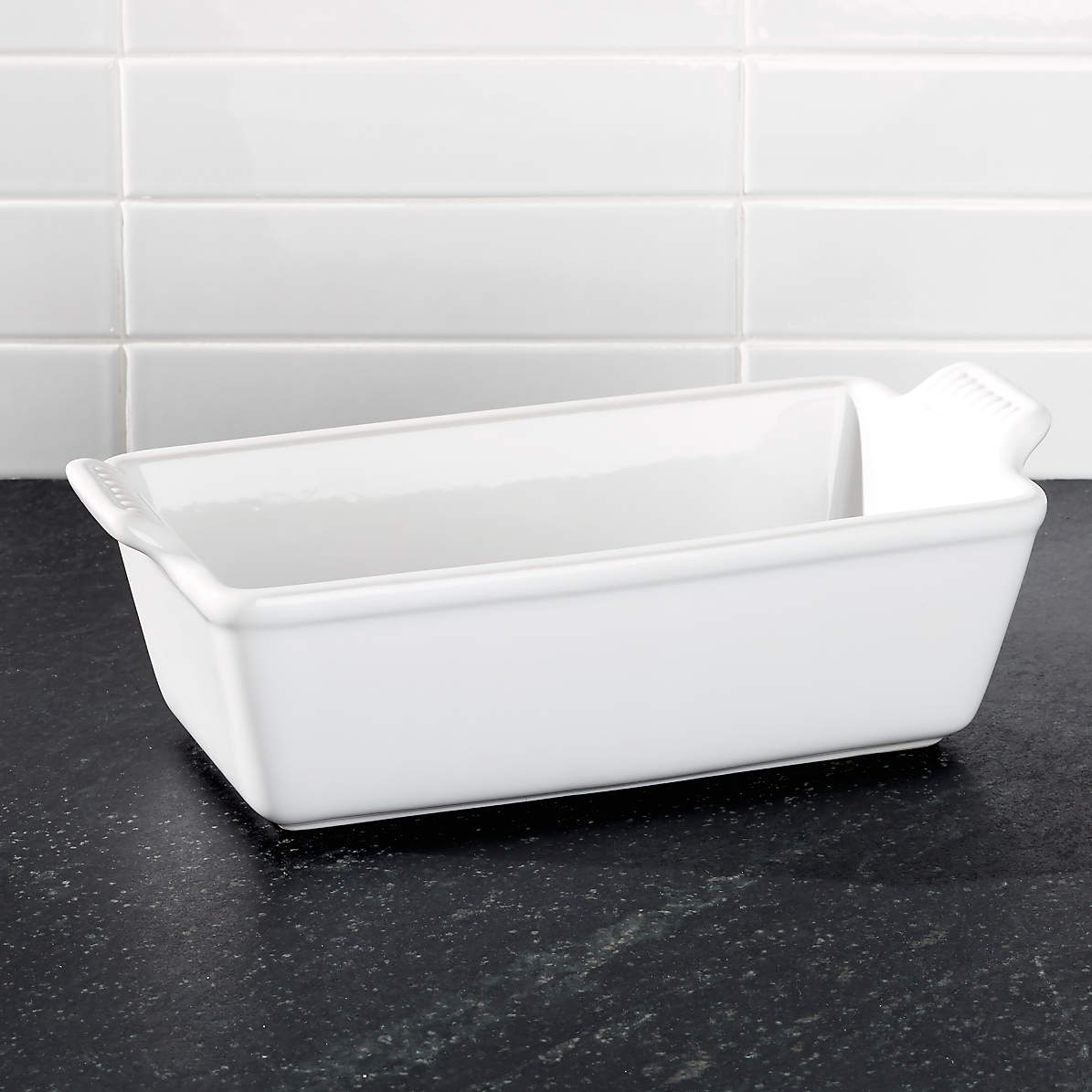  Le Creuset Stoneware Heritage Loaf Pan, 9 x 5 x 3 (1.5 qt.),  White: White Le Cruset: Home & Kitchen
