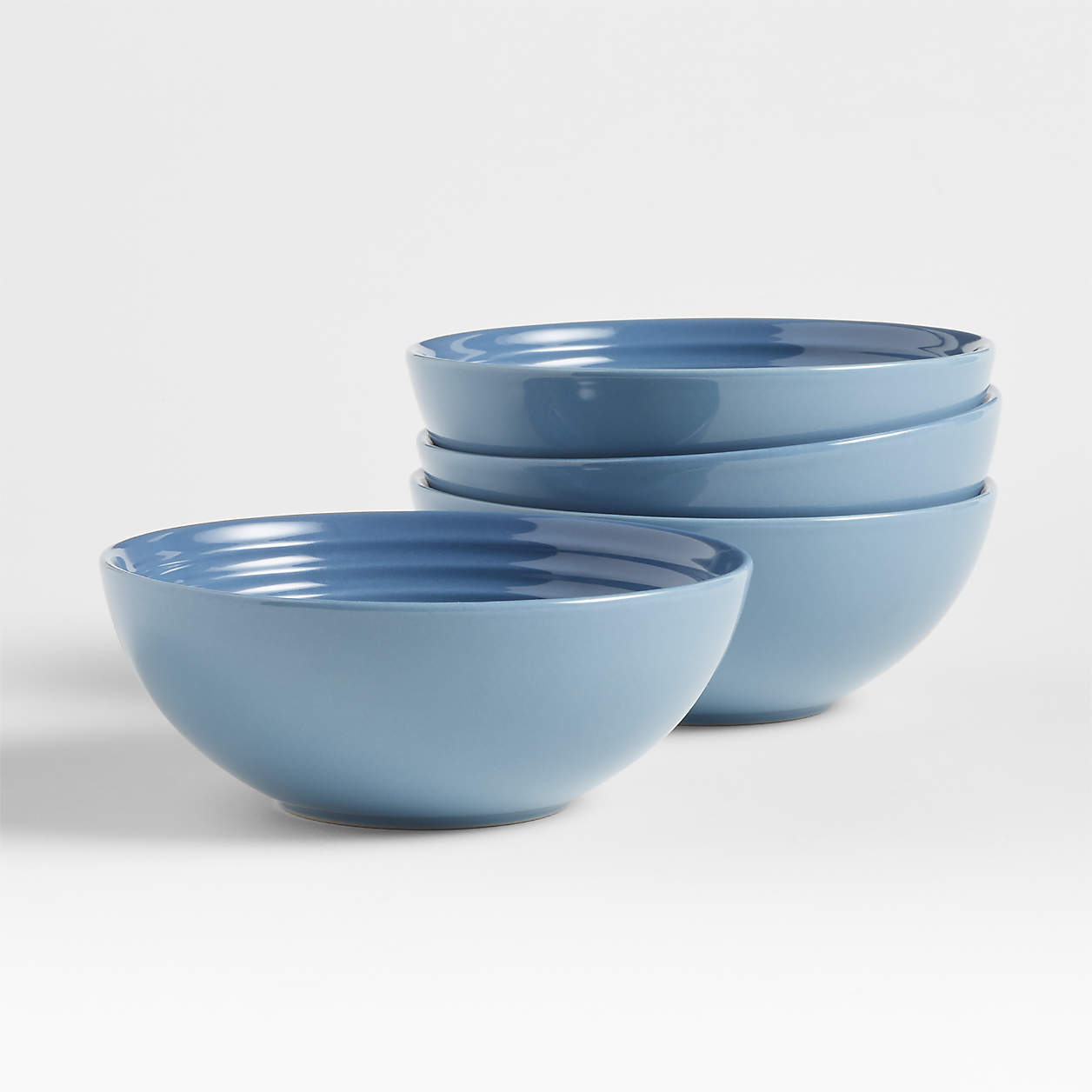 Le Creuset Chambray Blue Cereal Bowls, Set of 4 (On Crate and Barrel)