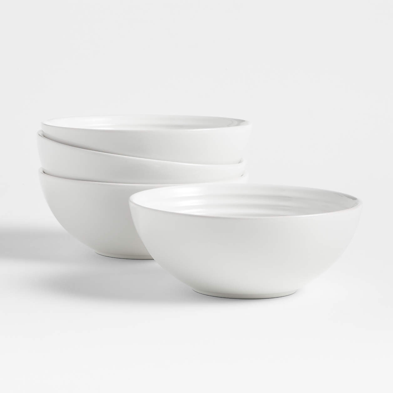 Le Creuset White Cereal Bowls, Set of 4 + Reviews Crate & Barrel