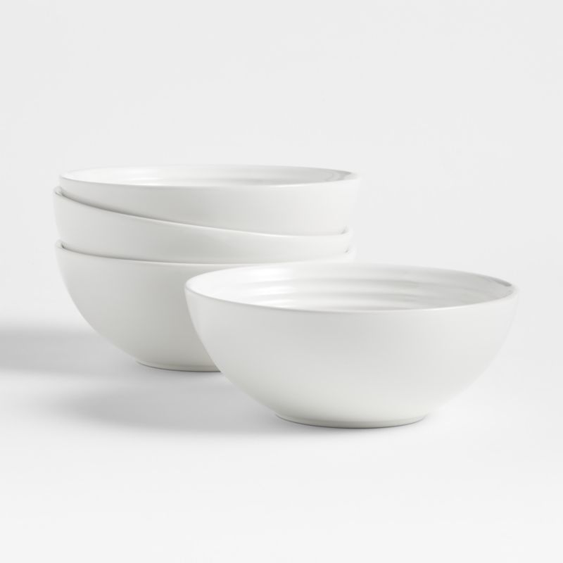 Le Creuset Cream Cereal Bowls, Set of 4 + Reviews | Crate & Barrel