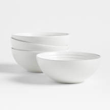 Le Creuset White Cereal Bowls, Set of 4 + Reviews | Crate & Barrel