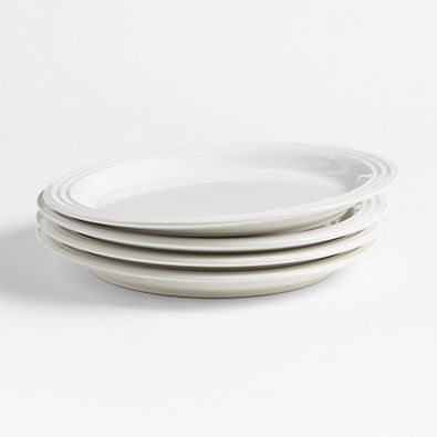 View Le Creuset ® White Dinner Plates, Set of 4 details