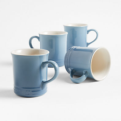 View Le Creuset ® 14-oz. Chambray Blue Stoneware Mugs, Set of 4 details
