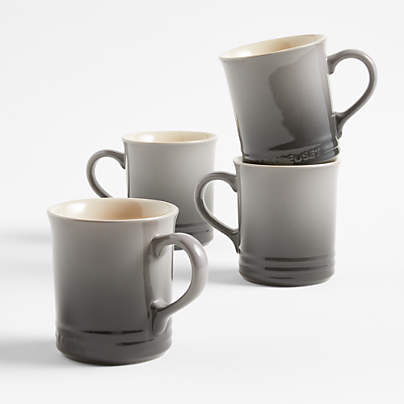 Le Creuset ® 14-oz. Oyster Grey Mugs, Set of 4