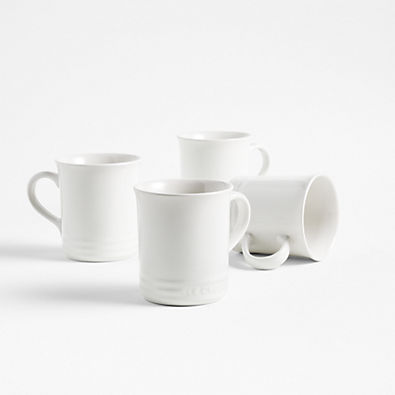 View Le Creuset ® 14-oz. White Mugs, Set of 4 details