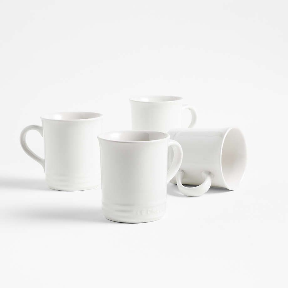 Le Creuset White Mugs, Set of 4 + Reviews | Crate & Barrel