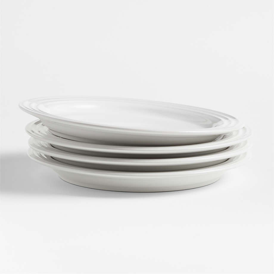 Le Creuset White Salad Plates, Set of 4 + Reviews Crate & Barrel
