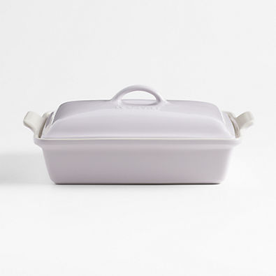 View Le Creuset ® Heritage 4-Qt. Shallot Rectangular Casserole Dish with Lid details