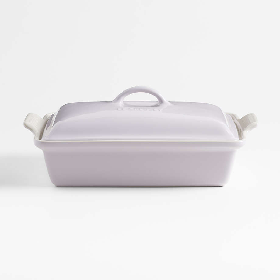 Le Creuset Heritage Shallot Covered Rectangular Casserole + Reviews | Crate & Barrel