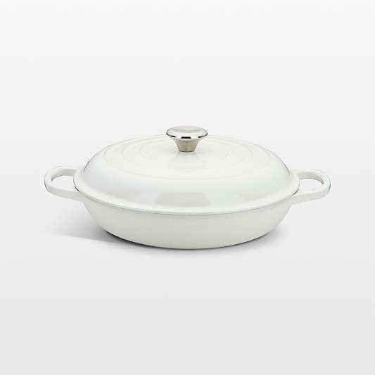 Le Creuset ® Signature 3.5-Qt. White Enameled Cast Iron Braiser