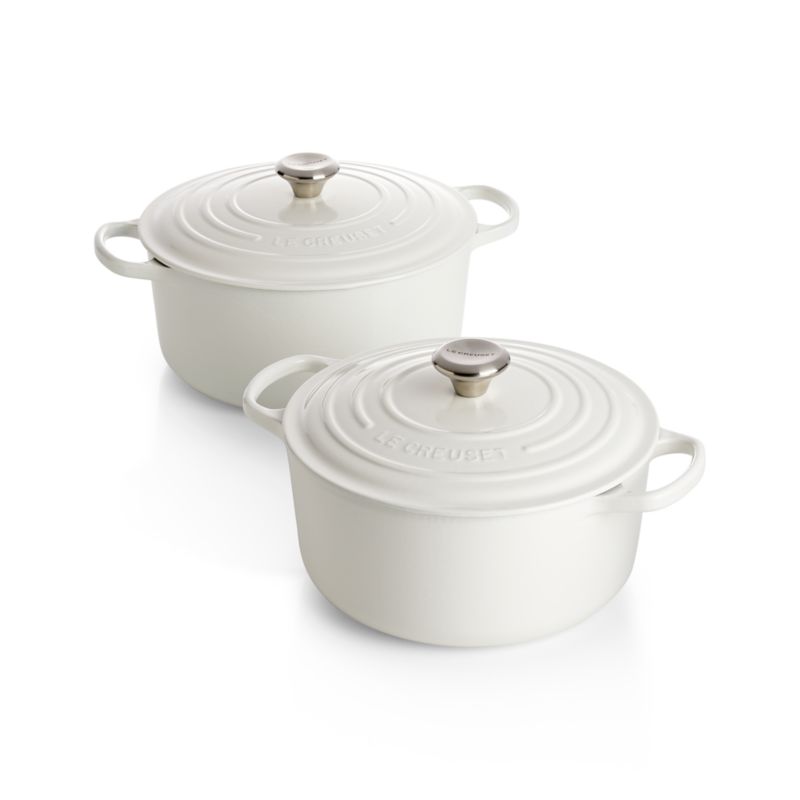 Le Creuset ® Signature 5.5-Qt. White Enameled Cast Iron Dutch Oven with Lid - image 8 of 11