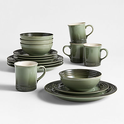 View Le Creuset ® 16-Piece Thyme Stoneware Dinnerware Set details