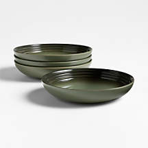 Le Creuset Thyme Stoneware Pasta Bowls, Set of 4 + Reviews | Crate & Barrel