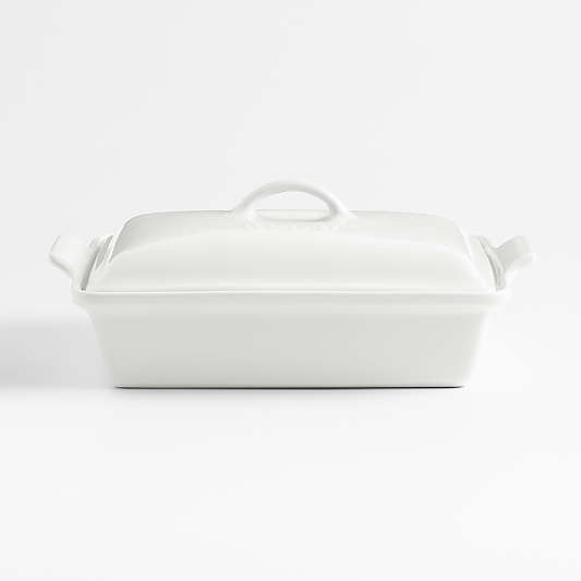 Le Creuset ® Heritage 4-Qt. White Rectangular Casserole Dish with Lid