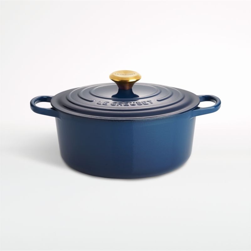 Le Creuset Signature Round 5.5Qt. Ink Blue Enameled Cast Iron Dutch