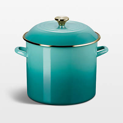 Le Creuset ® 12-Qt. Riviera Enameled Steel Stock Pot with Stainless Steel Knob