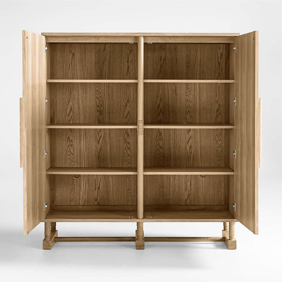 Le Panneau Oak Wood Storage Cabinet by Athena Calderone