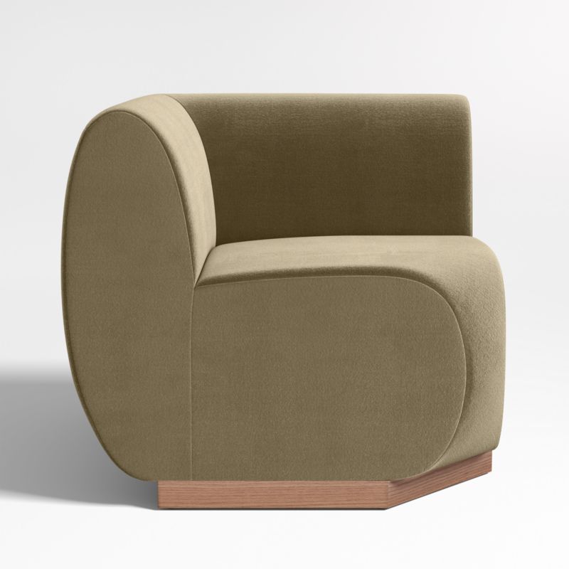 Leandro Hazel Green Square Corner Dining Banquette Chair - image 3 of 6