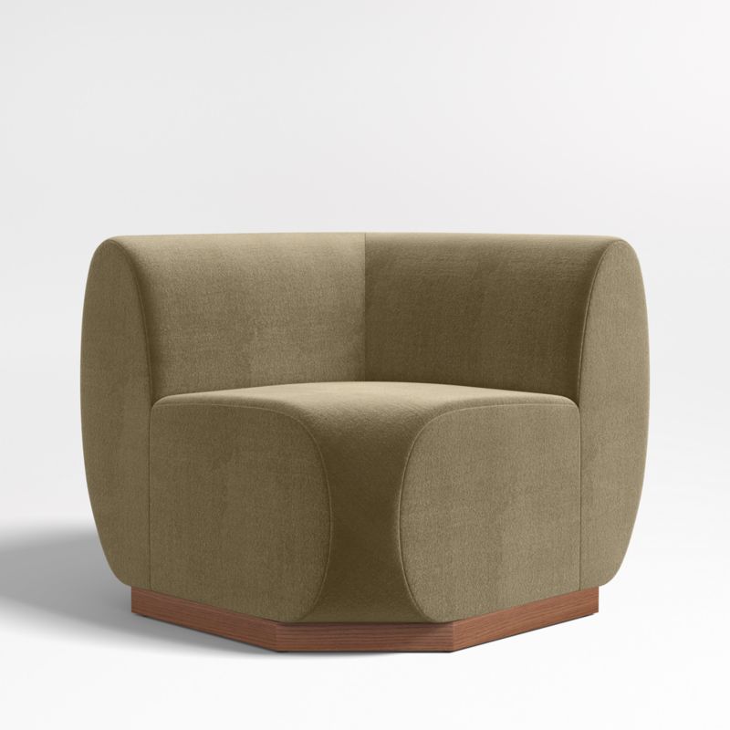 Leandro Hazel Green Square Corner Dining Banquette Chair - image 0 of 6