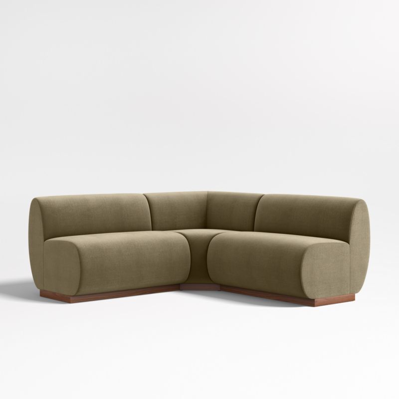 Leandro Hazel Green Double L-Shaped Loveseat Dining Banquette with Square Corner - image 0 of 7